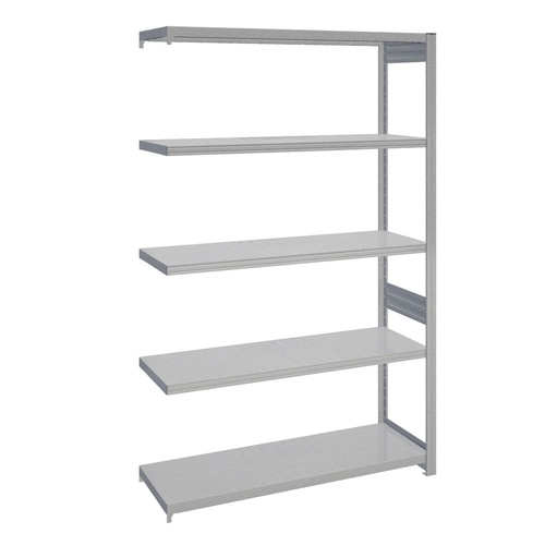 [044178] Módulo adicional de estantería industrial con 5 estantes de carga 200 kg - Dim.: 1308x424x2000h mm - Galvanizado