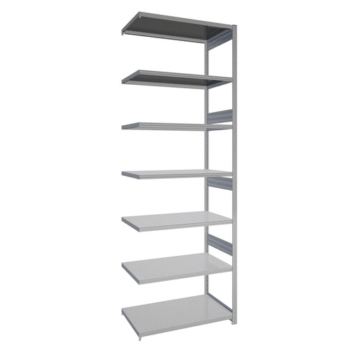 [044223] Módulo adicional de estantería industrial con 7 estantes de carga 300 kg - Dim.: 1008x624x3000h mm - Galvanizado