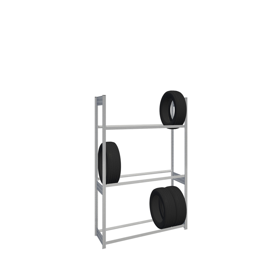 [044232] Estantería para neumáticos con 3 estantes - Dim.: 1358x524x2000h mm - Galvanizado