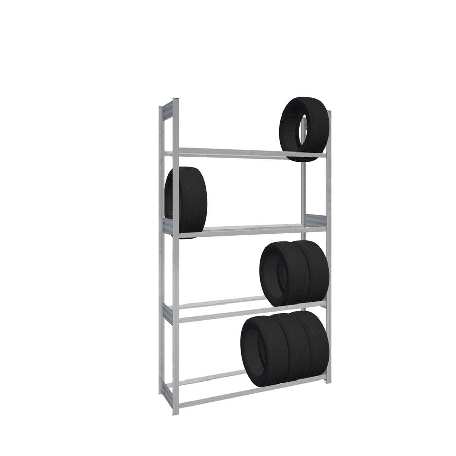 [044240] Estantería para neumáticos con 4 estantes - Dim.: 1558x524x2500h mm - Galvanizado