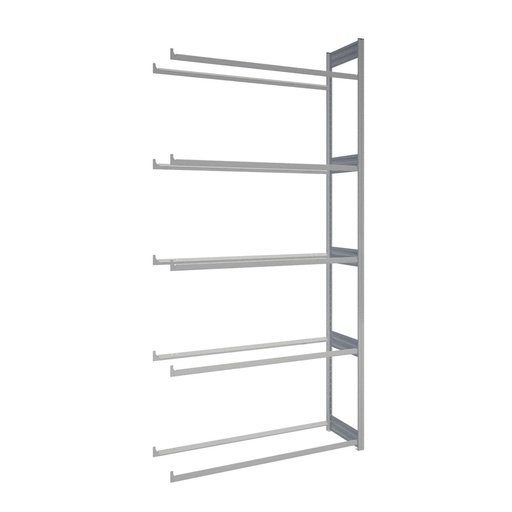[044243] Módulo adicional de estantería para neumáticos con 5 estantes - Dim.: 1508x524x3000h mm - Galvanizado
