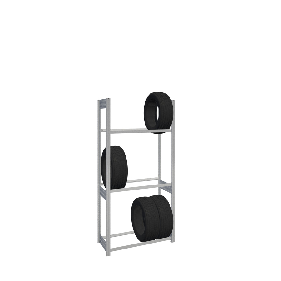 [044244] Estantería para neumáticos con 3 estantes - Dim.: 1058x524x2000h mm - Galvanizado