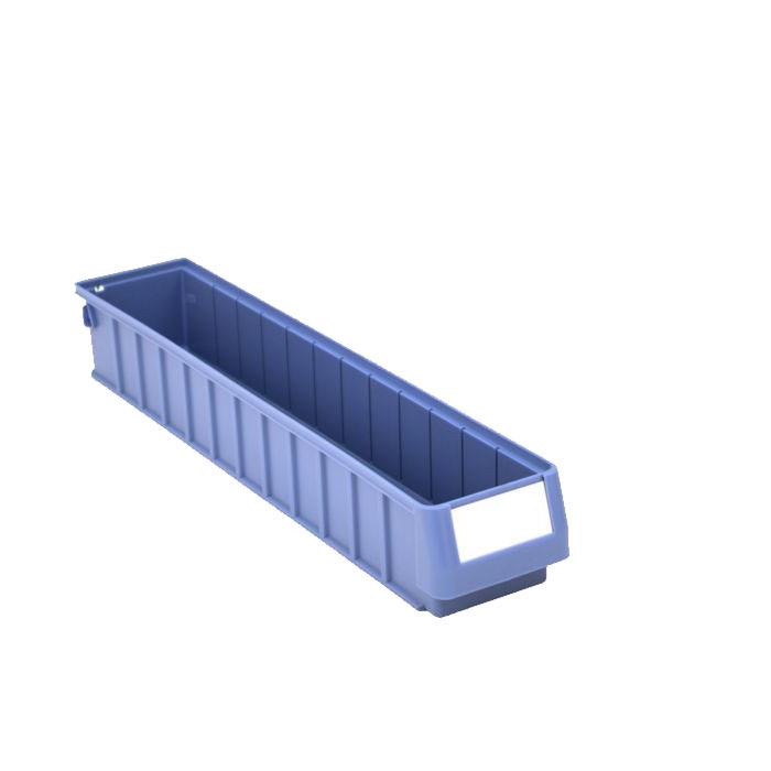 [044283] Caja plástica para el almacenamiento en estantería serie Regalbox RK - Dim.: 600x117x90h mm - azul