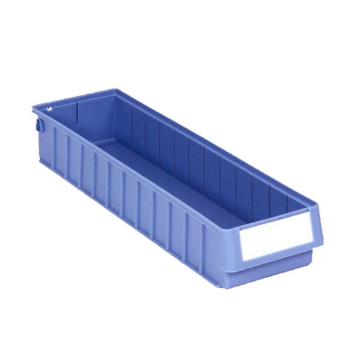 [044286] Caja plástica para el almacenamiento en estantería serie Regalbox RK - Dim.: 600x156x90h mm - azul