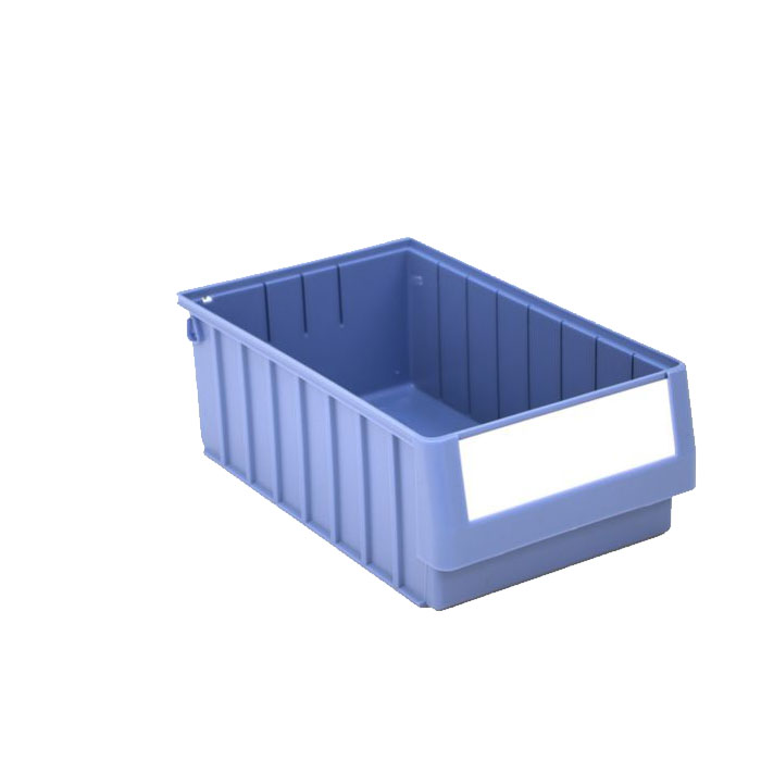[044289] Caja plástica para el almacenamiento en estantería serie Regalbox RK - Dim.: 400x234x140h mm - azul