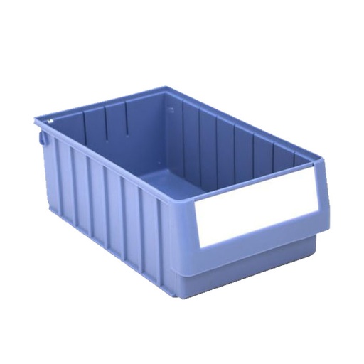 [044289] Caja plástica para el almacenamiento en estantería serie Regalbox RK - Dim.: 400x234x140h mm - azul