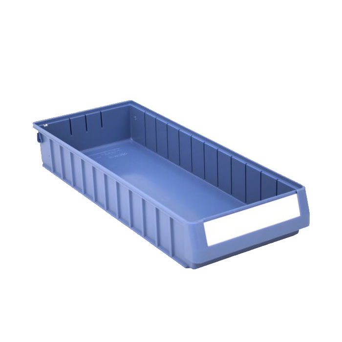 [044291] Caja plástica para el almacenamiento en estantería serie Regalbox RK - Dim.: 600x234x90h mm - azul