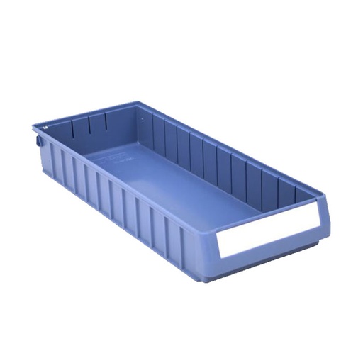 [044291] Caja plástica para el almacenamiento en estantería serie Regalbox RK - Dim.: 600x234x90h mm - azul