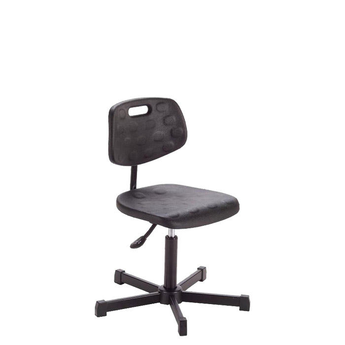[044485] Silla para taller de poliuretano regulable en altura - Altura asiento.: 430 / 570h mm - Poliuretano negro