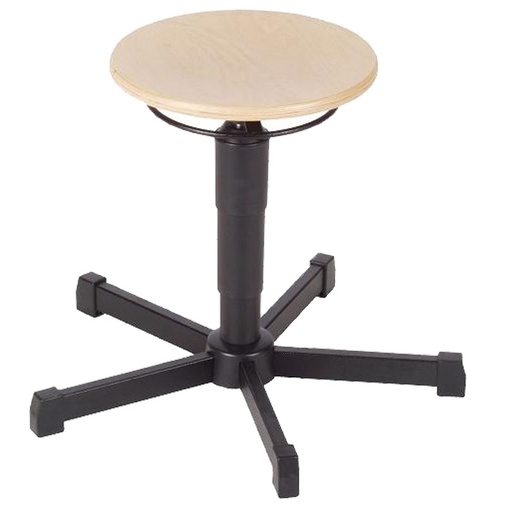 [044521] Taburete para taller de madera regulable en altura - Altura asiento.: 350 / 480h mm - Haya