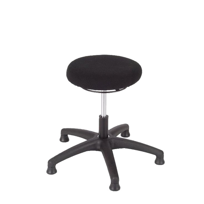 [044533] Taburete para taller de tela regulable en altura - Altura asiento.: 450 / 580h mm - Tapizado negro