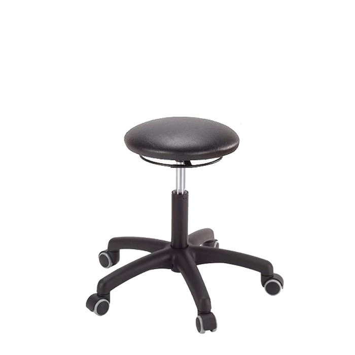 [044539] Taburete para taller de pvc regulable en altura con ruedas - Altura asiento.: 470 / 600h mm - Tapizado polipiel pvc
