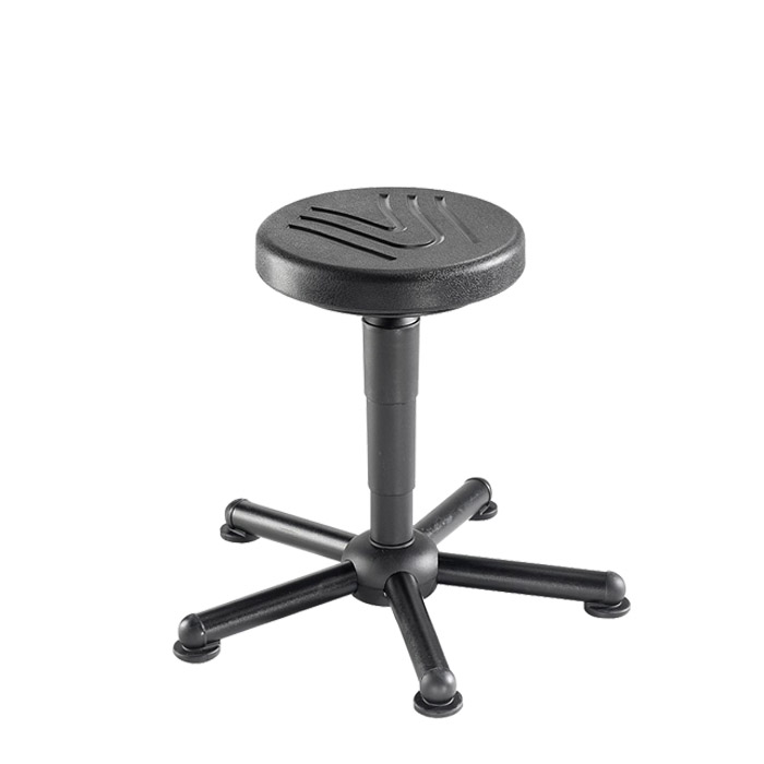 [044551] Taburete para taller de poliuretano regulable en altura - Altura asiento.: 380 / 510h mm - Negro