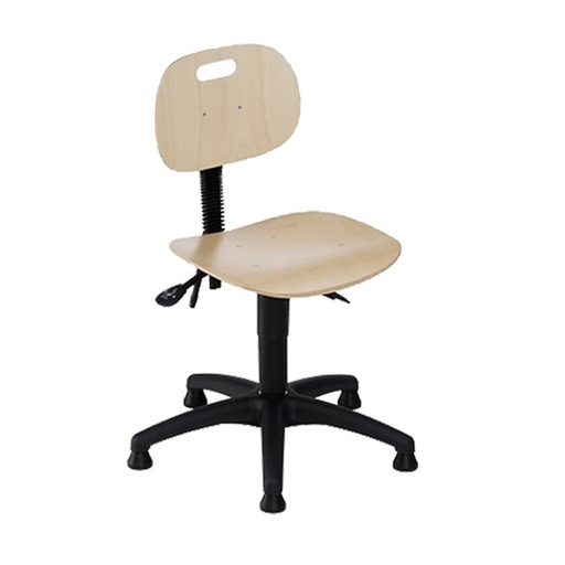 [044700] Silla para taller de madera regulable en altura e inclinación - Altura asiento.: 460 / 600h mm - Haya