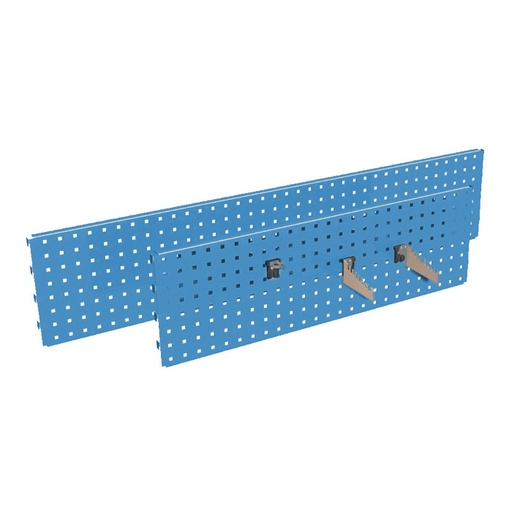 [044857] Panel perforado porta herramientas para fijación a montante - Dim.: 968x30x304h mm - Azul ral 5012
