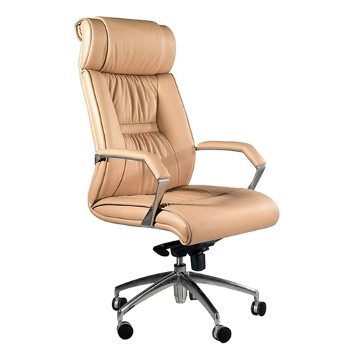 [045044] Sillón gerencia de piel natural - Dim.: 635x570x1210h mm - Beige