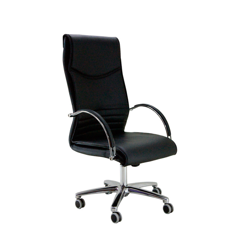 [045062] Sillón gerencia de piel ecológica - Dim.: 600x580x1260h mm - Negro