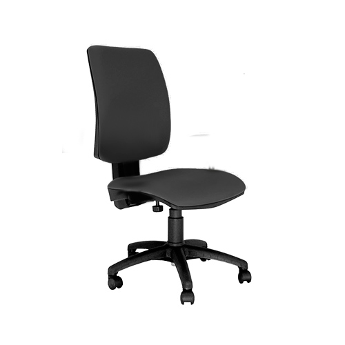 [045069] Silla tapizada para oficina ergonómica y giro 360º - Dim.: 600x530x1160h mm - Negro