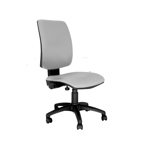 [045072] Silla tapizada para oficina ergonómica y giro 360º - Dim.: 600x530x1160h mm - Gris