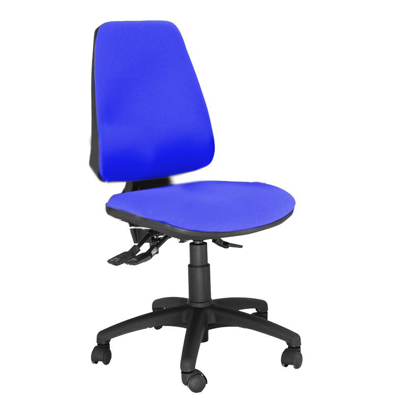 [045073] Silla tapizada para oficina ergonómica y giro 360º - Dim.: 540x470x1080h mm - Azul
