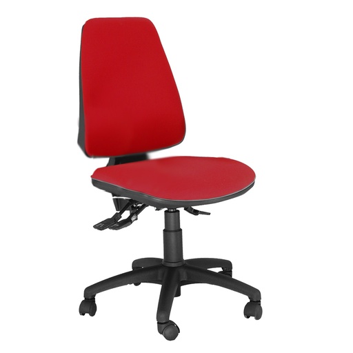 [045075] Silla tapizada para oficina ergonómica y giro 360º - Dim.: 540x470x1080h mm - Rojo