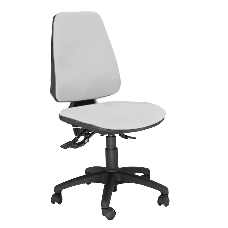 [045076] Silla tapizada para oficina ergonómica y giro 360º - Dim.: 540x470x1080h mm - Gris
