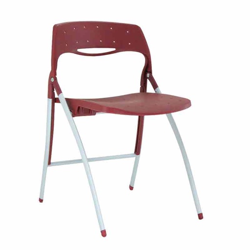 [045083] Silla plegable para colectividades con asiento y respaldo plástico - Dim.: 460x420x740h mm - Burdeos