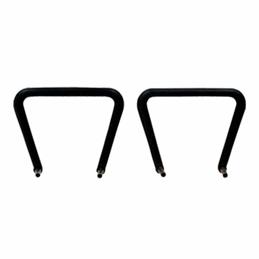 [045114] Par de reposa-brazos de polipropileno para silla de colectividades - Negro