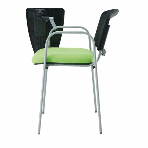 [045115] Mesa para silla de colectividades con brazos, 1 brazo nylon y metal - Negro