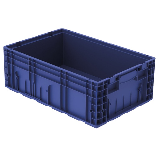 [045394] Caja plástica Eurobox para el sector automoción serie KLT de fondo liso perforado - Dim.: 600x400x213h mm - Azul