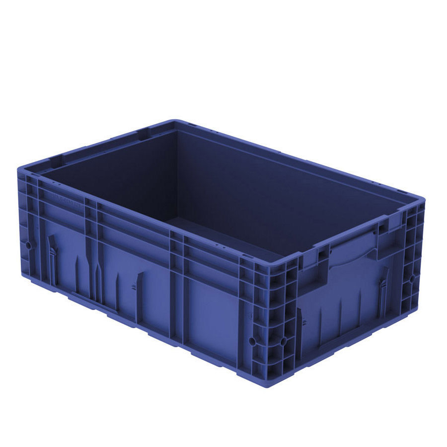 [045400] Caja plástica Eurobox para el sector automoción serie KLT-R de fondo reforzado - Dim.: 600x400x213h mm - Azul oscuro