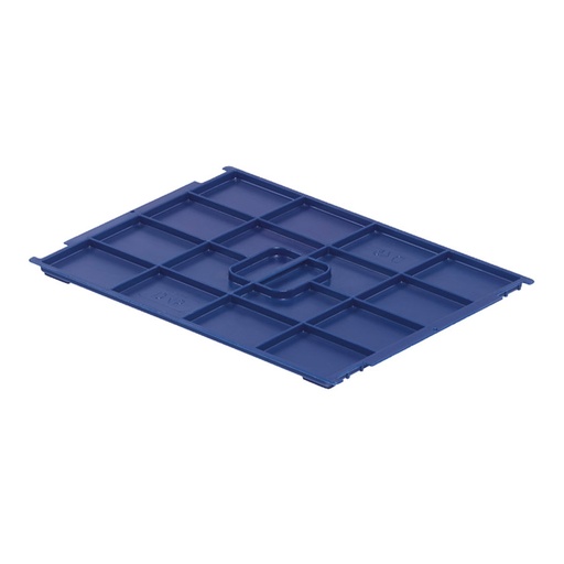 [045403] Tapa plástica Eurobox para el sector automotriz serie KLT-R - Dim.: 400x300 mm - Azul oscuro