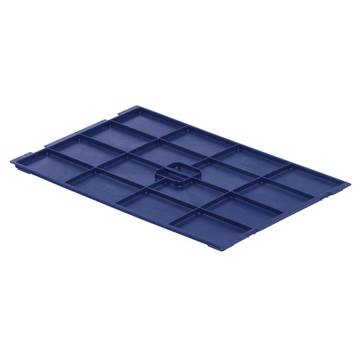 [045404] Tapa plástica Eurobox para el sector automotriz serie KLT-R - Dim.: 600x400 mm - Azul oscuro