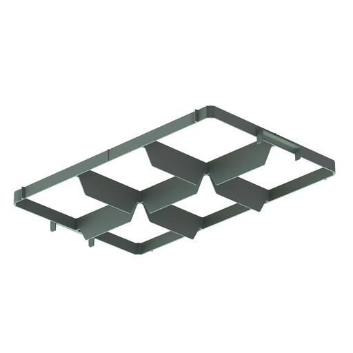 [045441] Divisor superior para caja Eurobox Basicline de 600x400 mm - Dim. hueco: (6x) 181x173 mm - Gris