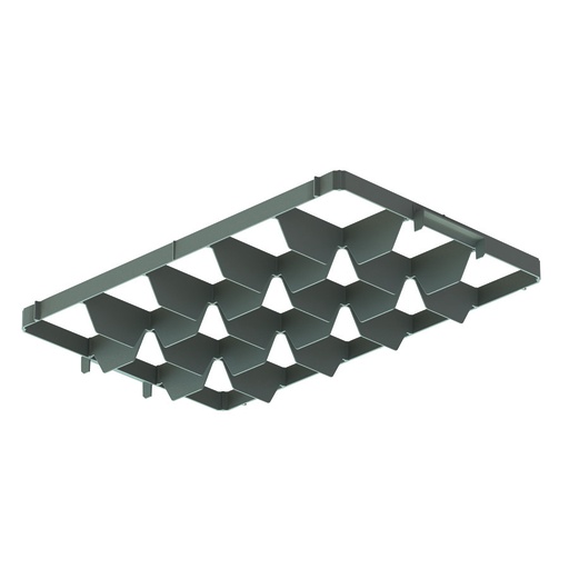 [045445] Divisor superior para caja Eurobox Basicline de 600x400 mm - Dim. hueco: (15x) 107x114 mm - Gris
