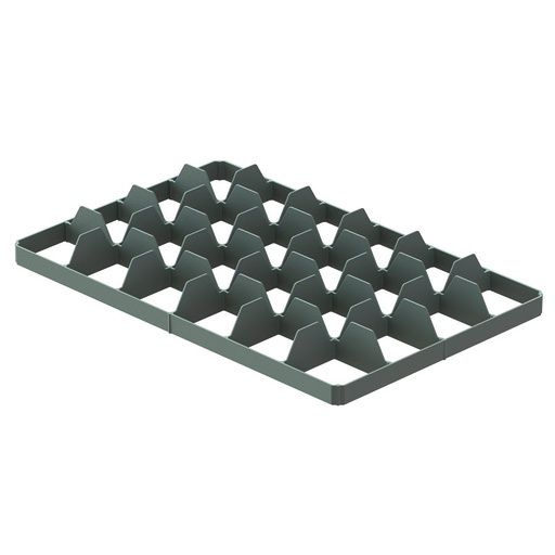 [045446] Divisor inferior para caja Eurobox Basicline de 600x400 mm - Dim. hueco: (24x) 89x85 mm - Gris