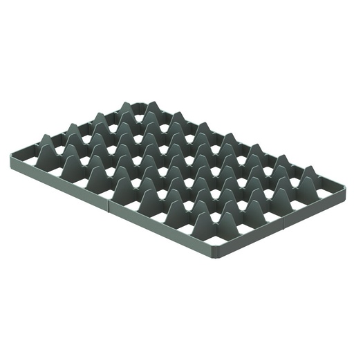 [045448] Divisor inferior para caja Eurobox Basicline de 600x400 mm - Dim. hueco: (40x) 66x67 mm - Gris