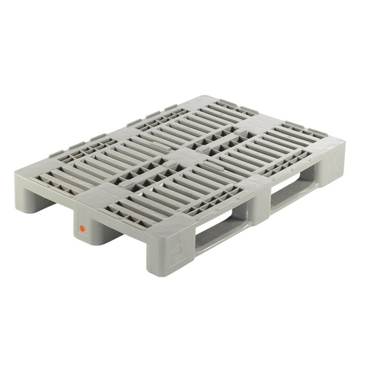 [045496] Palet plástico higiénico (carga max. 5.000 Kg) - Dim.: 1200x800x160h mm - Gris