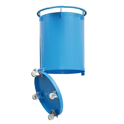 [045594] Contenedor cilíndrico de fondo abatible - Capacidad 0,3 m³ - Dim.: 868x775 mm - acero pintado