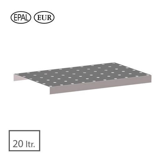 [045667] Rejilla para cubeta norma Europa 20 l - Dim.: 600x400x120h mm - acero galvanizado