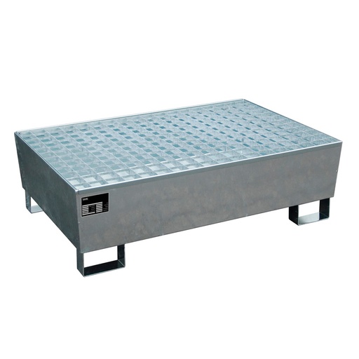 [045685] Cubeto colector eco con rejilla para 2 bidones de 200 ltr. - Dim.: 1200x800x360h mm - Galvanizado