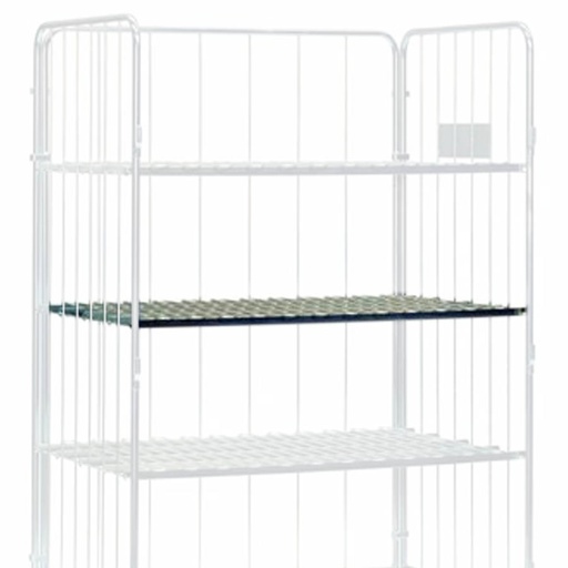 [045764] Estante metálico para roll contenedor de varilla - Dim.: 1200x800x12h mm - Acero cincado