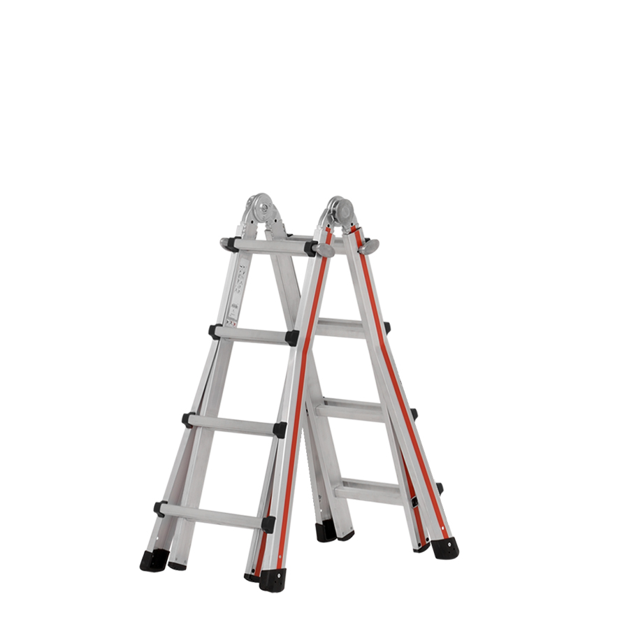 [045851] Escalera manual telescópica para uso experto con 10 peldaños - Dim. plegada: 550x200x1000h mm - Aluminio