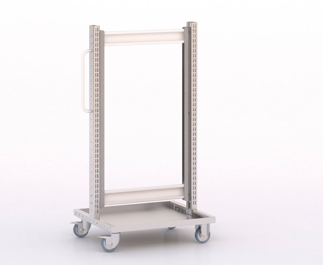 [045889] Carro modular serie Unibox vacío - Dim.: 730x613x1365h mm - Gris ral 7035