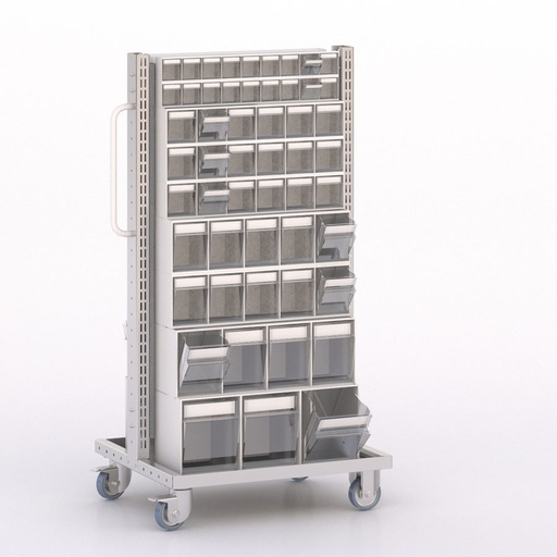 [045890] Carro modular serie Unibox con 18 cajones - Dim.: 730x613x1365h mm - Gris ral 7035