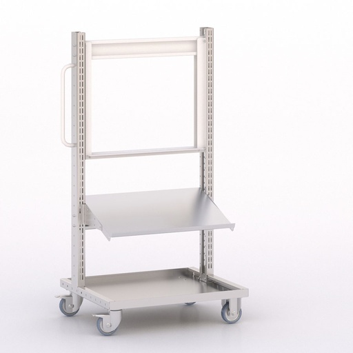 [045895] Carro modular serie Unibox vacío - Dim.: 730x613x1365h mm - Gris ral 7035