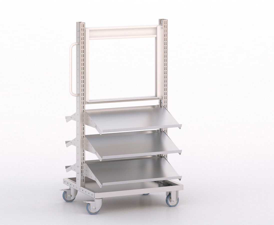 [045898] Carro modular serie Unibox vacío - Dim.: 730x613x1365h mm - Gris ral 7035