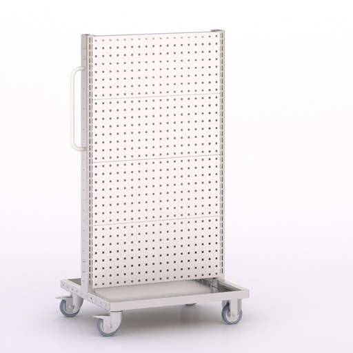 [045925] Carro modular con paneles perforados para herramientas - Dim.: 730x613x1365h mm - Cincado y Gris ral 7035