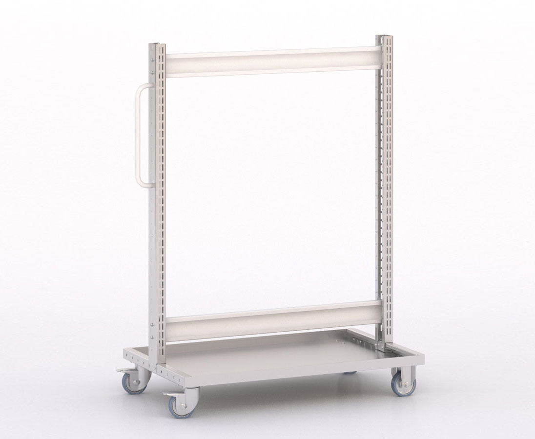 [045960] Carro modular serie Openbox (vacío) - Dim.: 1035x613x1365h mm - Cincado y Gris ral 7035