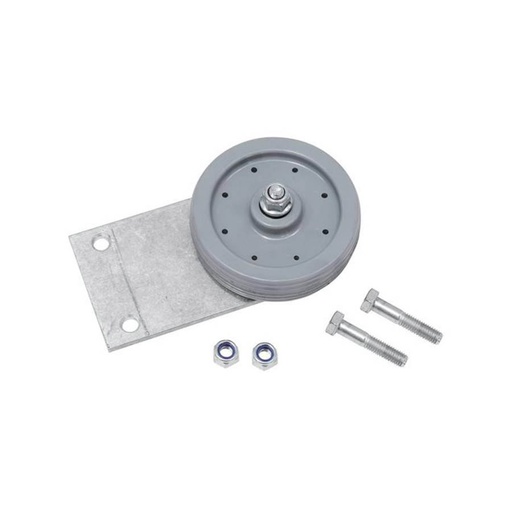 [046049] Juego de ruedas fijas sin montar para escalera con escalones y descansillo.